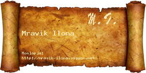 Mravik Ilona névjegykártya